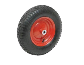 Колесо для тачки W16-4.00/8L (16) (литое, каучук,втулка 16)