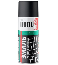Краска-спрей черная матовая 520 мл. Кudo/12