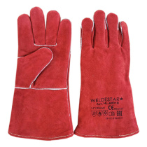 Краги сварщика спилковые красные WS