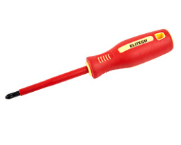 Отвертка PZ2x100мм диэлектрическая ELITECH 231303