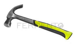 Молоток  450гр  гвоздодер с стеклопласт. ручкой и магнитом