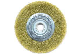 Щетка плоская (150х22.2 мм; латунированная волнистая 0.35 мм) для УШМ Elitech 1820.074800