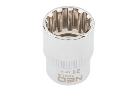 Головка 1/2"  21мм . 12 гранная. CrV Spline, NEO