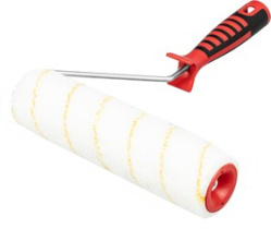 Валик для внутренних работ синтетический, с двухком.ручкой, 250 мм, ворс 12 мм, D 48 мм, D ручки 6 мм, полиакрил Matrix