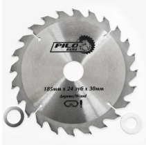 Диск пильный по дереву 185мм х 24 зуб х 30/20, 30/16мм "Pilorama"