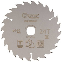 Диск пильный по дереву твердосплавный 140x20/16/12мм, z24 тефлоновым покрытие Cutop Profi plus