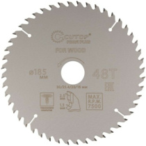 Диск пильный по дереву твердосплавный 185x30/25,4/20/16 z48 тефлоновое покрытие Cutop Profi plus