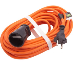 Электроудлинитель 15м, 2200Вт, 2х1, 10A, тип УХ10, 1 розетка, Россия Сибртех
