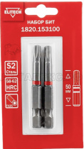 Биты TORX25,50мм,сталь S2,магнит, ELITECH блистер 2шт 1820.153100