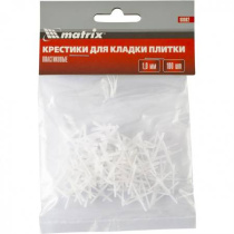 Крестики 1.0мм. для кафеля пластмасс. (уп. 100шт.)