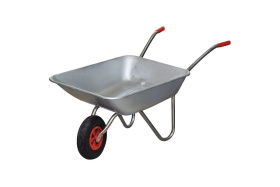Тачка  65л,  80кг, 1-колесная-пневмо, садовая, оцинк