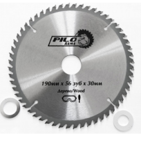 Диск пильный по дереву 190мм х 56 зуб х 30/20, 30/16мм "Pilorama"