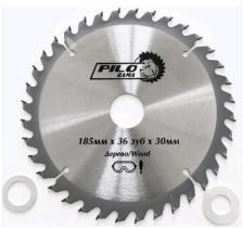 Диск пильный по дереву 185мм х 36 зуб х 30/20, 30/16мм "Pilorama"