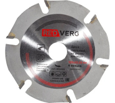 Диск пильный по дереву REDVERG для МШУ 125х22,23мм, 6 резцов (800125)