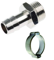 Переходник,1/4"П-елочка12мм+кольцо12х17мм,блистер
