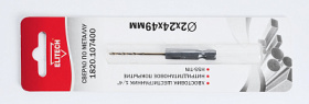 Сверло по металлу  2,0х24х49мм,HSS-TIN, 1шт,хв-шестигранник 1/4",блистер
