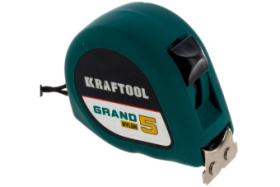 Рулетка 5м, KRAFTOOL GRAND, 19мм, ударостойкий корпус, магнитная,  (ABS), противоскол-е покрытие