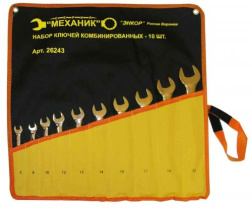 Набор ключей комбин, 12шт  6-22мм в чехле