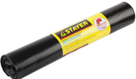 Stayer HEAVY DUTY, 240 л, 10 шт, черные, особопрочные, строительные мусорные мешки