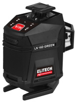 Нивелир лазерный аккумуляторный ELITECH HD LN 16D GREEN  3,7В/5,2Ач Li-Ion, 20/60м, 2гор/2верт 360°, ±0.2мм/м, 1/4'', 5/8", 0,4кг