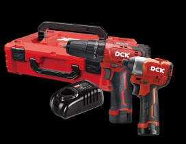 Набор инструмента аккумуляторный DCK KDKIT25, KDJZ23-10i + KDPL04-8, 10,8В, 2*2А/ч, З/У, K-Box