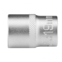 Головка 1/2" 19мм, 12-гранная, хром,  CrV STELS