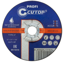Диск зачистной 230х6,0х22,2 T27 по металлу //CUTOP(39995т)
