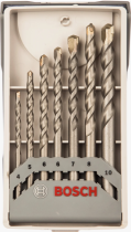 Набор сверл по бетону/камню Bosch CYL-1 3, 4, 5, 6, 6, 7, 8 мм ЭНГЕЛЬС