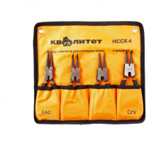 Набор съемников для стопорных колец 4шт., в сумке, Квалитет