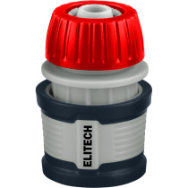 Соединитель для шланга 19 мм (3/4") с аквастопом ELITECH Garden