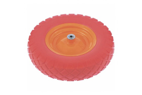 Колесо полиуретановое 4.80/4-8, длина оси 90, подшипник 20мм